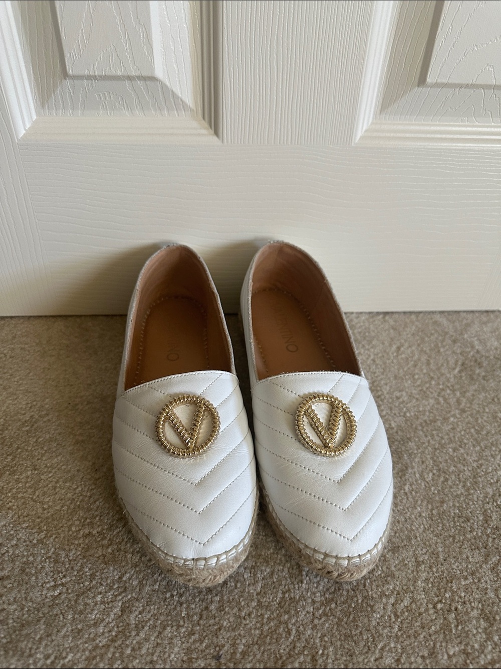 Mario Valentino Guendalina Quilted Leather Espadrille Loafers